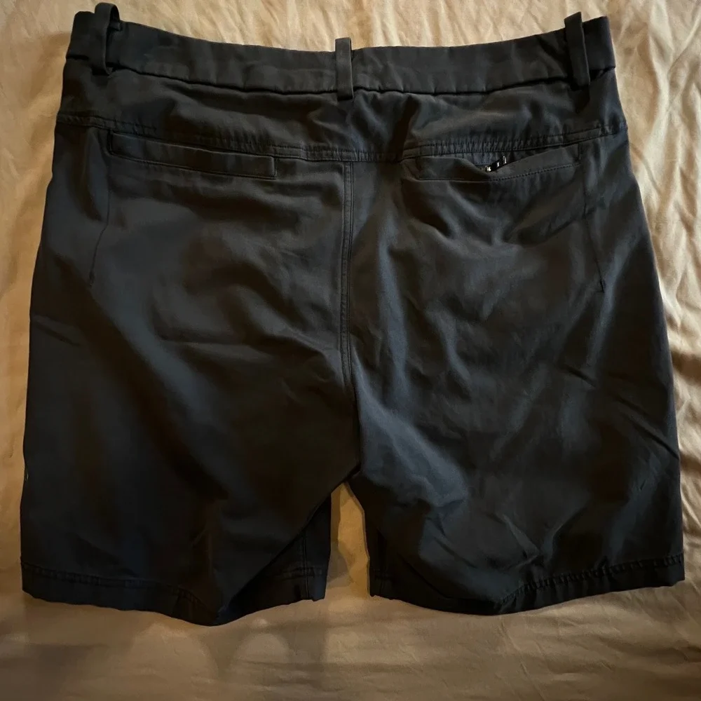 Lululemon Mens Shorts Size 34 Navy Casual Chino‎ Style Zip Fly